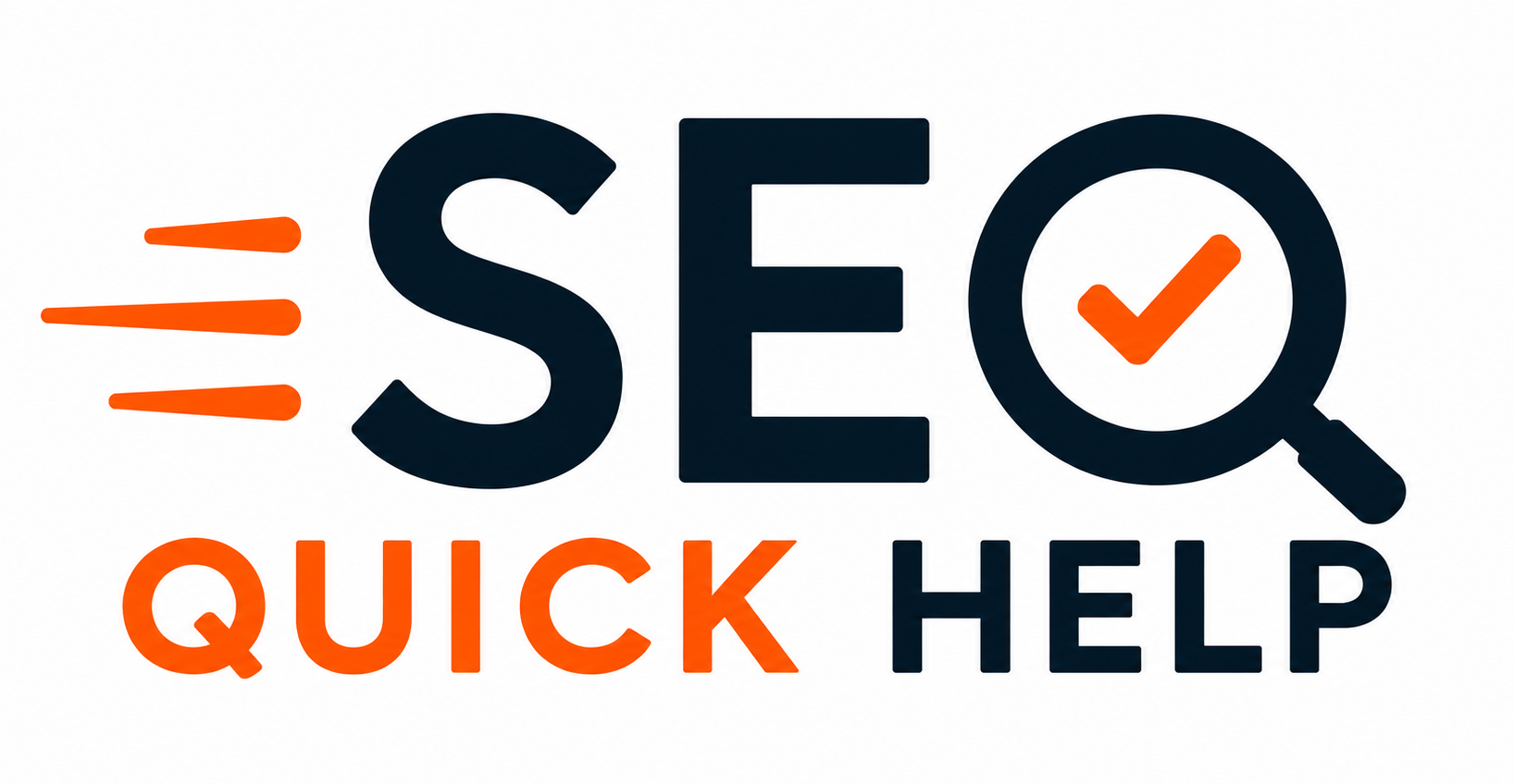 SEO Quick Help logo featuring a magnifying glass with a checkmark